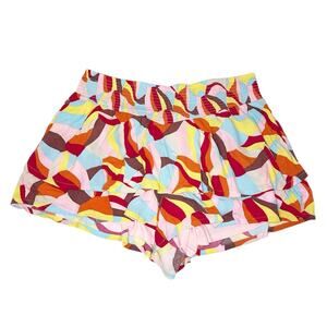 Torrid Multicolored Elastic Waistband Tiered Shorts Size 3X (22-24)